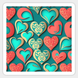 Valentine Heart Pattern Sticker